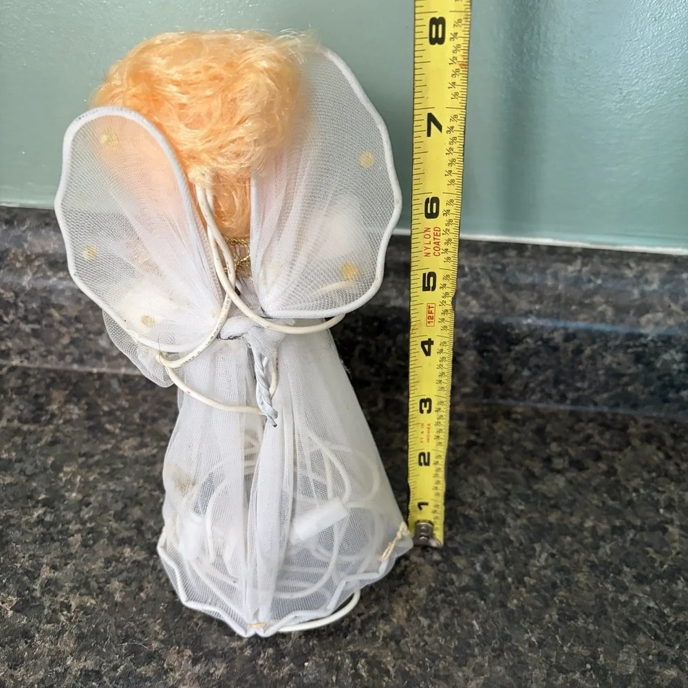 Vtg Christmas 10-Light Angel Tree Top Topper‎ Blonde Works 8